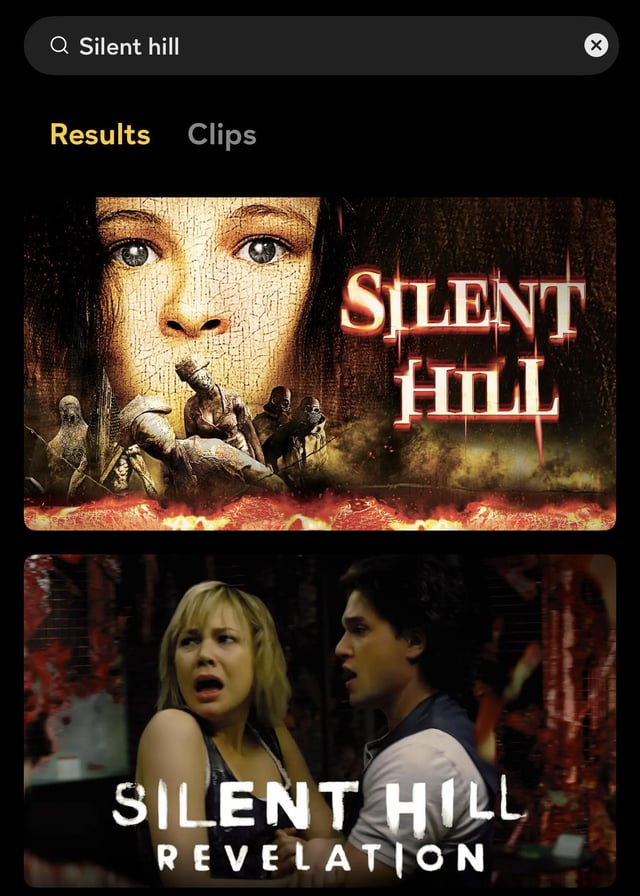 Collage comparativo de los pósters de las películas Silent Hill (2006) y Silent Hill: Revelation (2012)