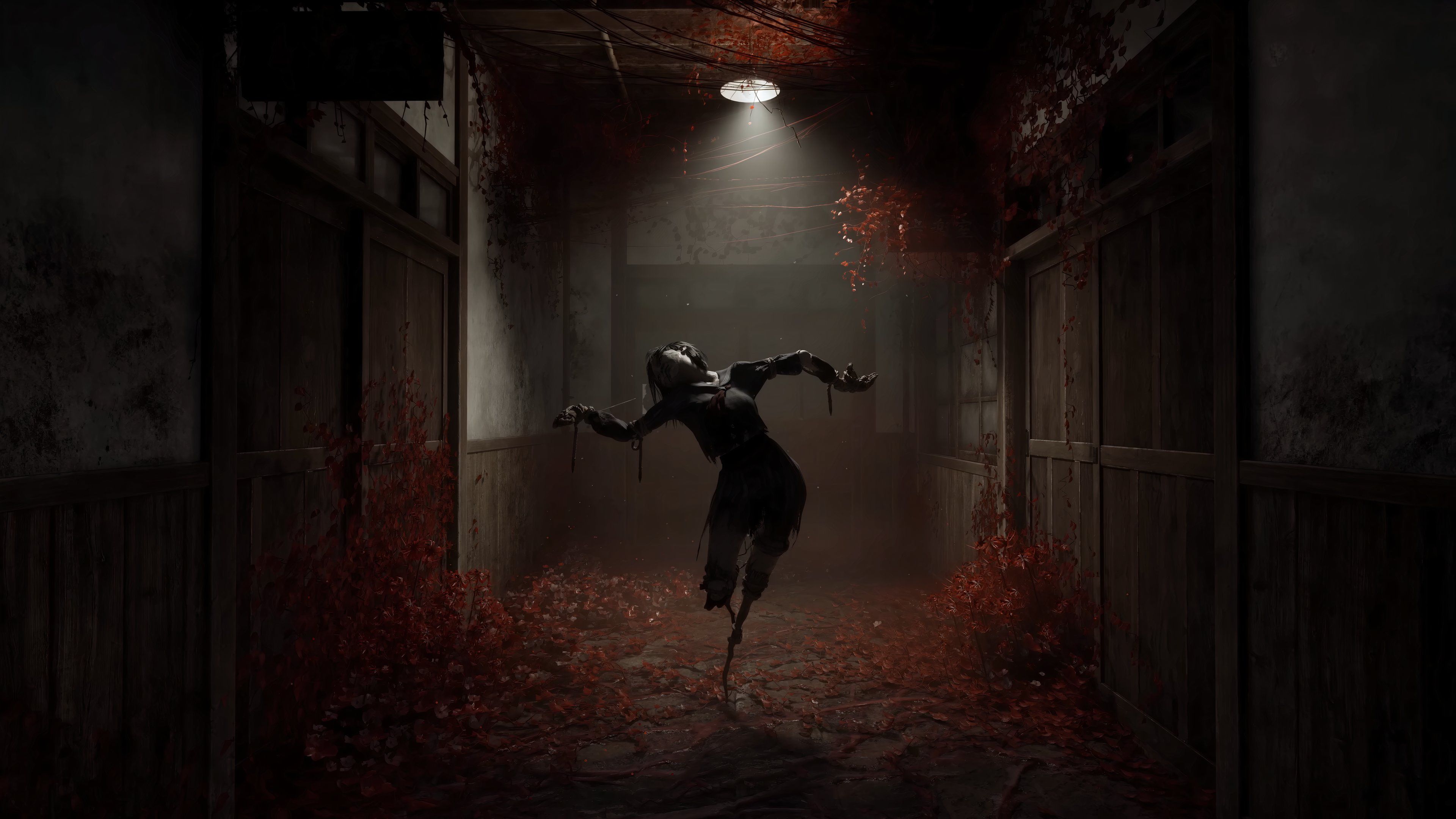 Silent Hill f gameplay screenshot showing eerie environment on PlayStation 5