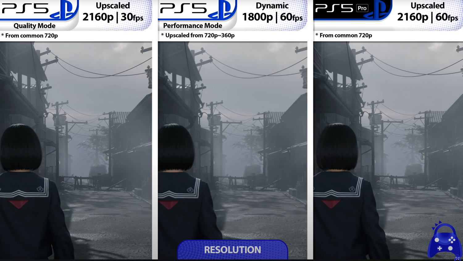 Silent Hill f Quality Mode showing sharper visuals at 30 FPS