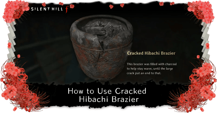 Rissiger Hibachi-Kohlebehälter Sammelobjekt in Silent Hill f