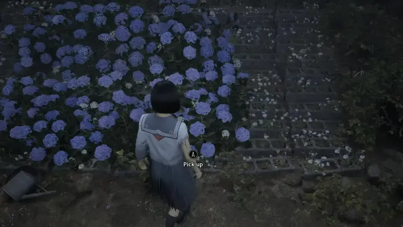 Standort des Hauptgebäude 2. OG Treppenschlüssels im Blumenbeet im Schwierigen Modus in Silent Hill f