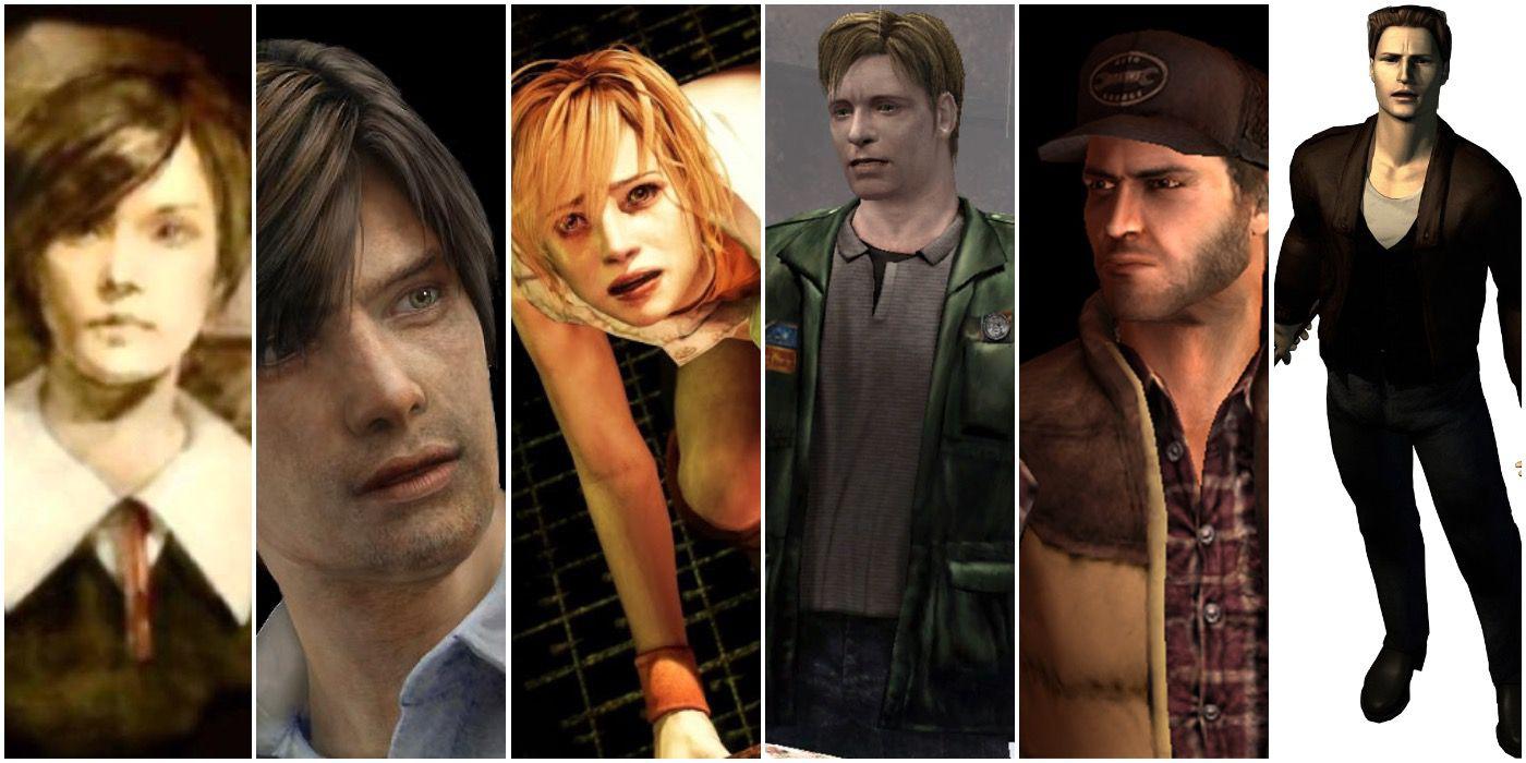 Silent-Hill-Collage mit James Sunderland, Heather Mason und dem neuen Protagonisten aus Silent Hill f