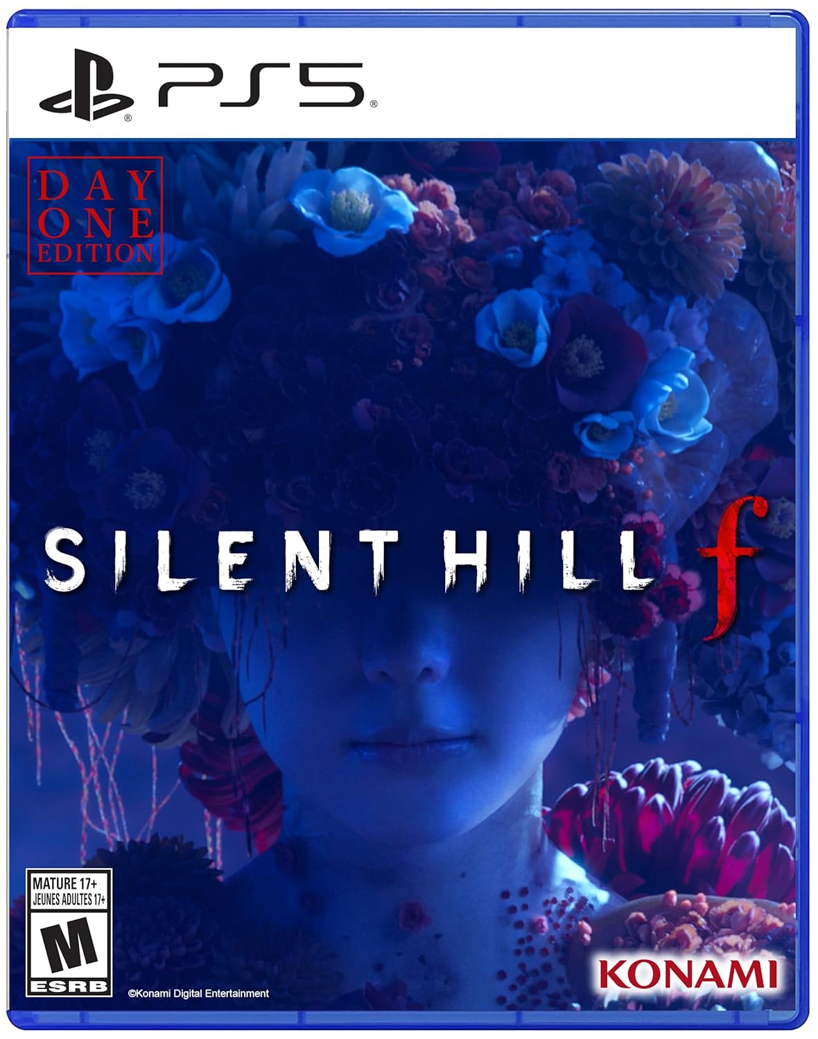 Silent Hill f PS5 official cover art featuring mysterious floral imagery