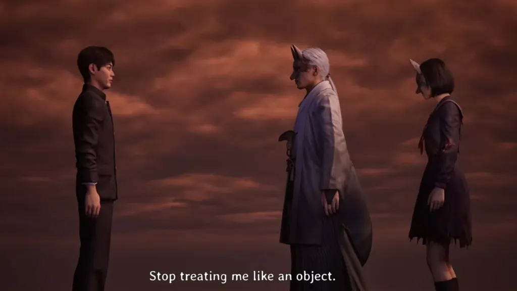 Hinako confronting her other self in Silent Hill f true ending