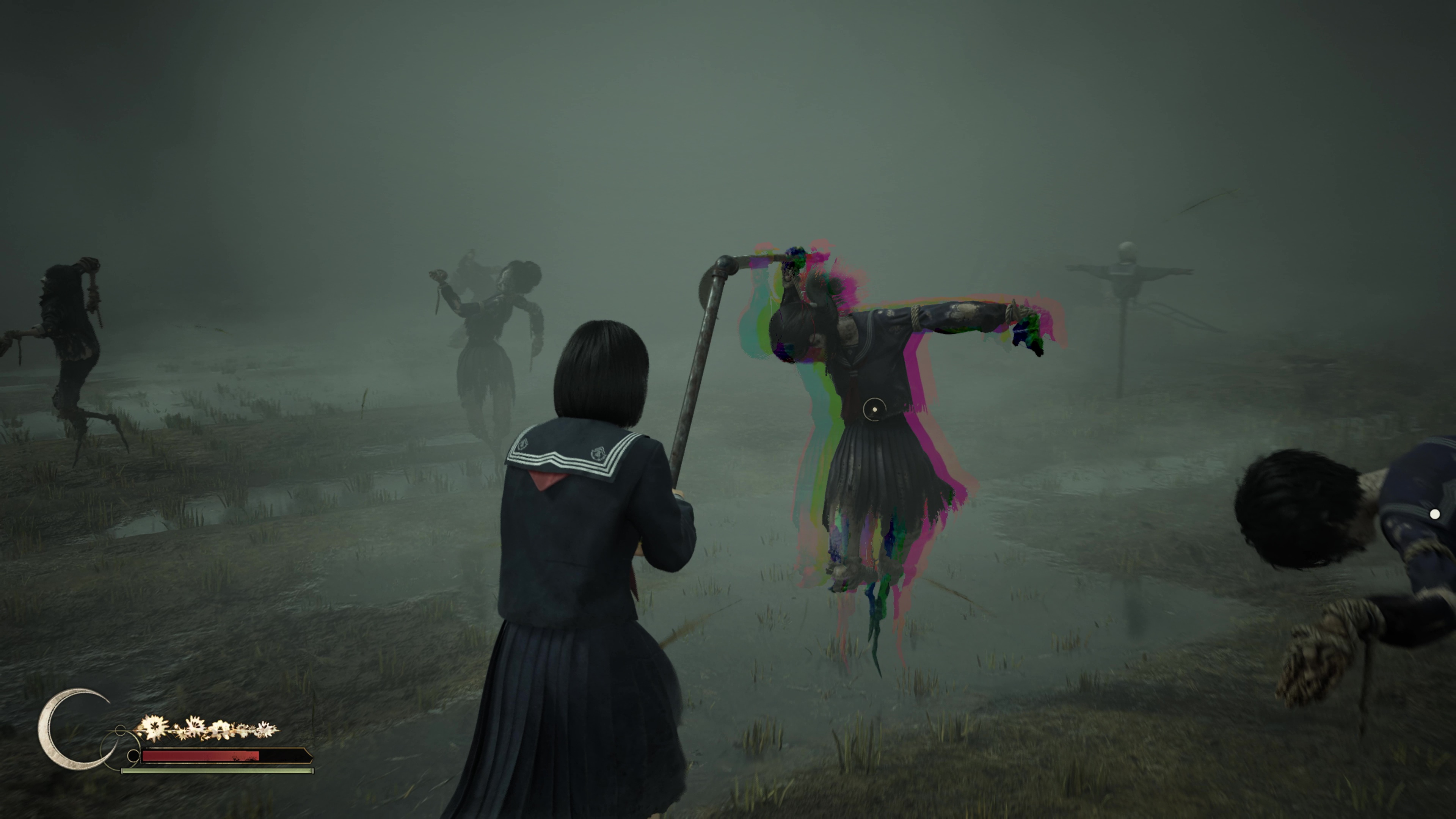 Silent Hill f PC gameplay screenshot showing horror atmosphere
