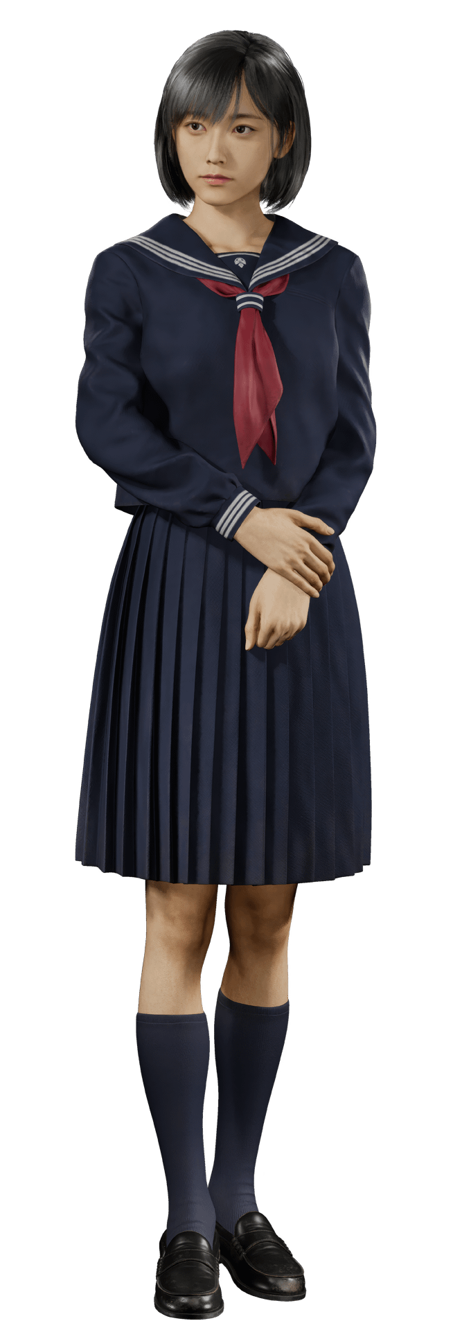 Konzeptkunst der Silent Hill f Protagonistin Hinako in Schuluniform