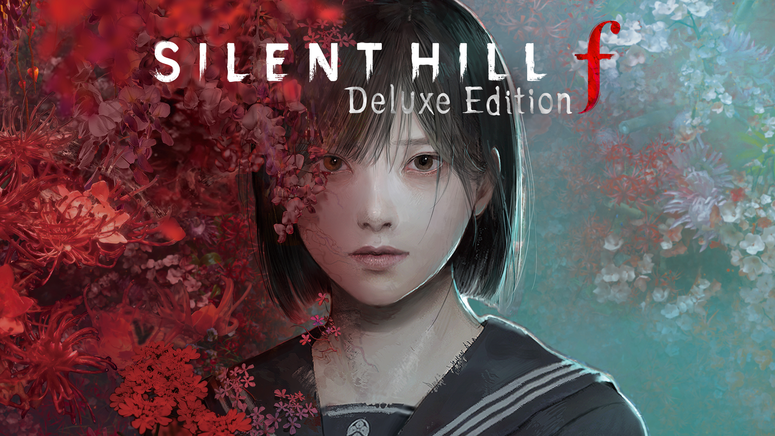 Silent Hill f Deluxe Edition promotional artwork featuring Japanese setting and horror elements