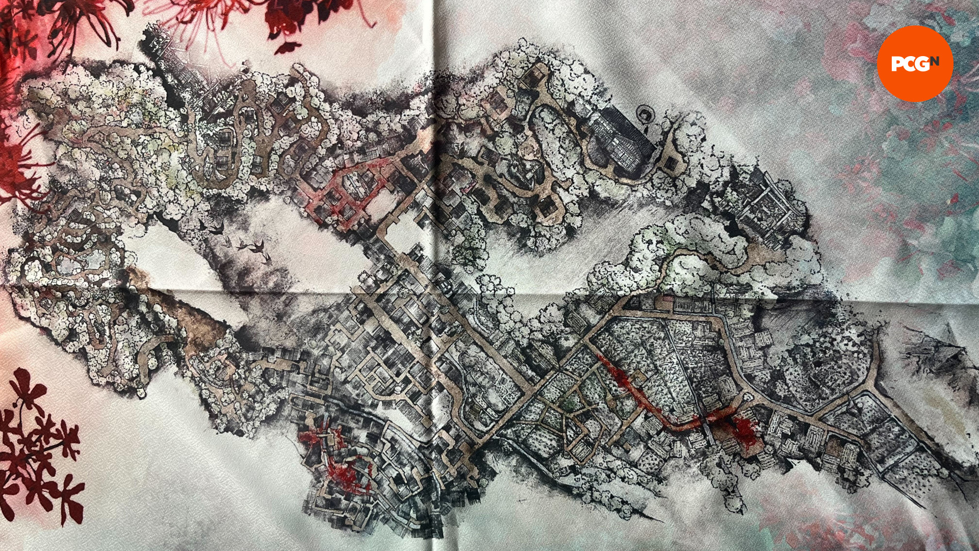 Stoffkarte der Silent-Hill-f-Spielwelt